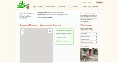 Desktop Screenshot of chester.cyclestreets.net