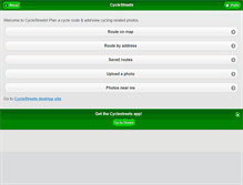Tablet Screenshot of frimley.cyclestreets.net